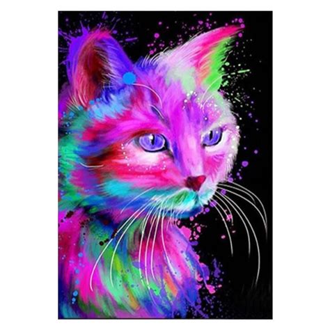 5d Diy Diamond Painting Kits Special Cat Qb7015 Cat Painting