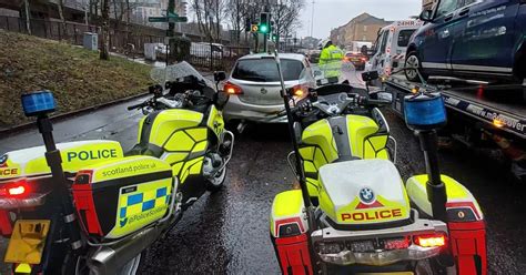 Glasgow driver stopped by police on motorway with defective tyre in ...