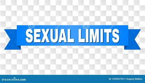 Blue Ribbon With Sexual Limits Title Stock Vector Illustration Of White Sticker 135955729