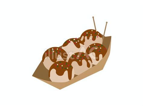 タコ焼きイラスト No 24162554／無料イラストフリー素材なら「イラストac」