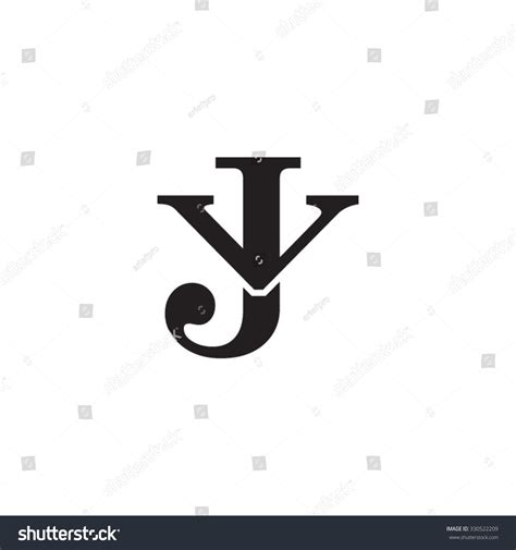 Letter V J Monogram Logo Stock Vector Royalty Free 330522209