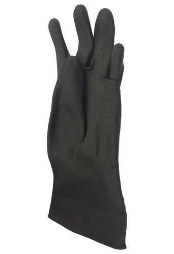 Victor Washable Black Rubber Hand Glove For Construction At Best Price