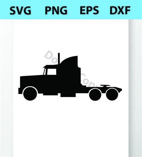 Truck Cab Svg Files Vector Images Silhouette Mack Truck Etsy