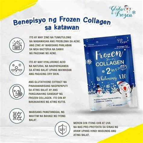 Authentic FROZEN COLLAGEN 2 In 1 Whitening 10x 60 Capsules ORIGINAL