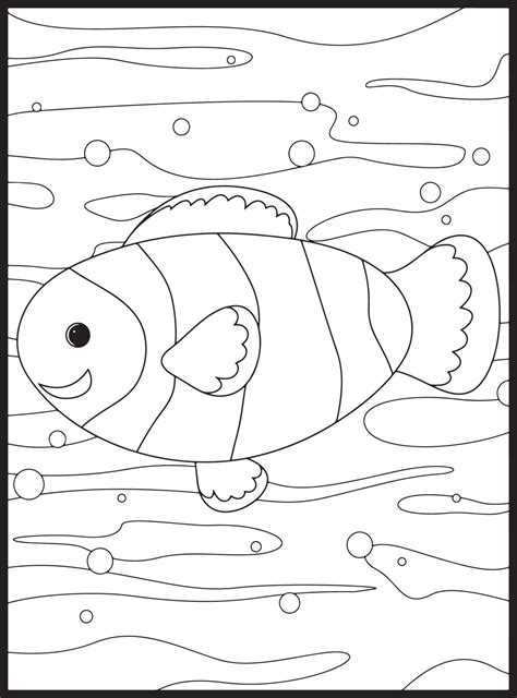 Ocean Animals Coloring Pages 16076571 Vector Art at Vecteezy