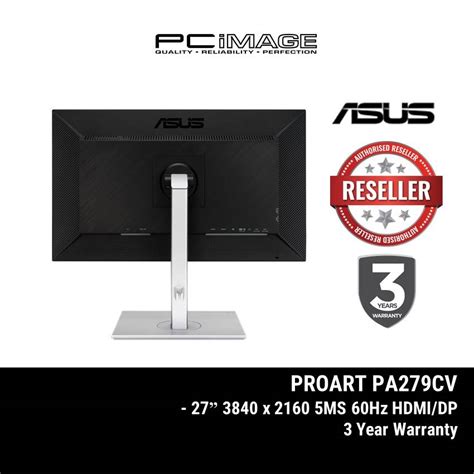 ASUS PROART DISPLAY PA279CV 27 3840x2160 4K 5MS 60HZ SRGB100 USB C DP