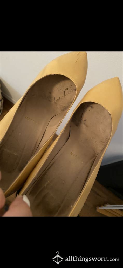 SALE Destroyed Nude Louboutins Red Bottom Stillettos