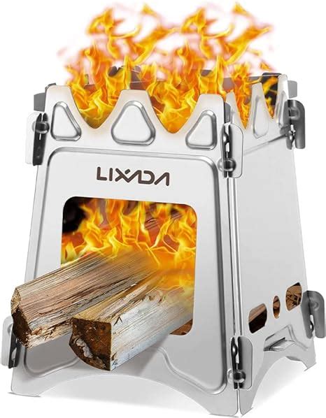 Lixada Camping Stove Portable Folding Wood Stove Lightweight Titanium