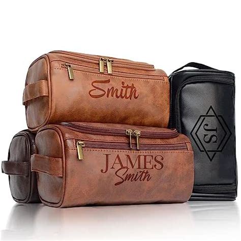 Personalized Toiletry Bag For Men Engraved Name Initials Toiletry Bag