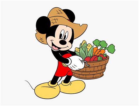 Mickey Mouse Eating Png - Mickey Mouse With Vegetables, Transparent Png ...