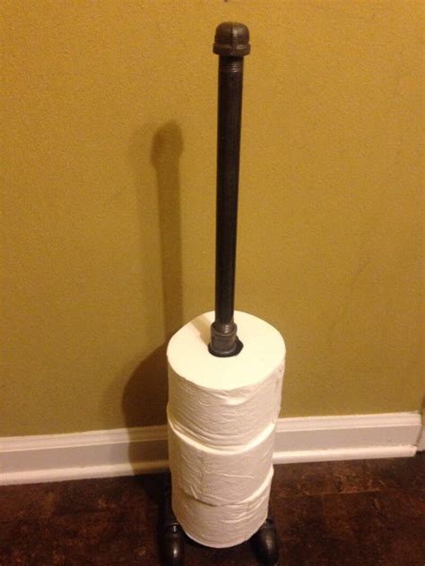 Large Toilet Paper Storage Holder Industrial Black Pipe Holds Etsy