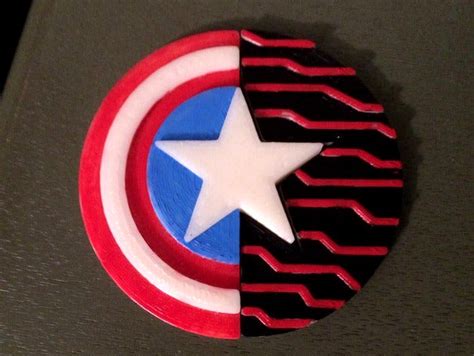 Captain America And Bucky Barnes Friendship Shield By Ty10y 3d Model