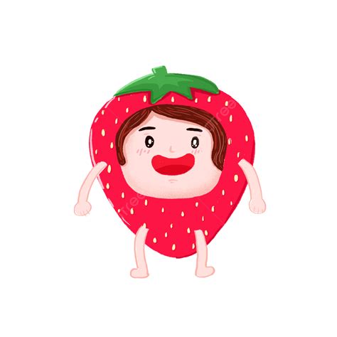 Drawing Strawberries White Transparent Hand Draw A Cute Strawberry