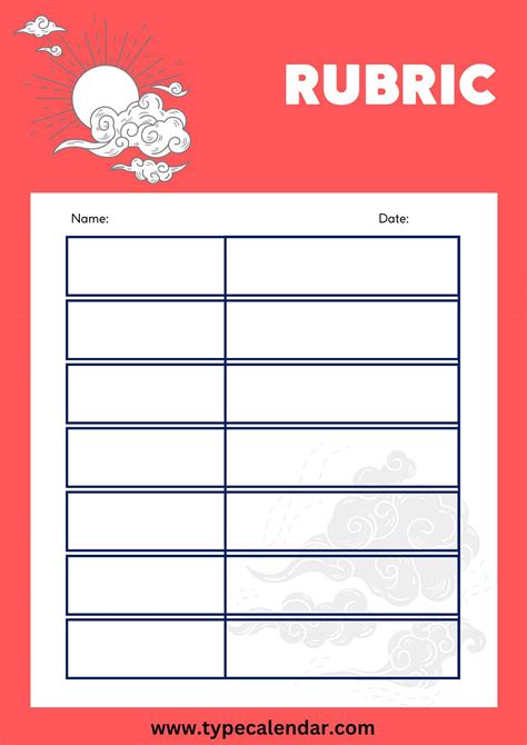 Free Printable Rubric Template Collection – NBKomputer