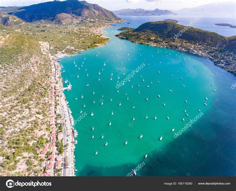 Nidri bay Lefkada Greece — Stock Photo © calinstan #185119280