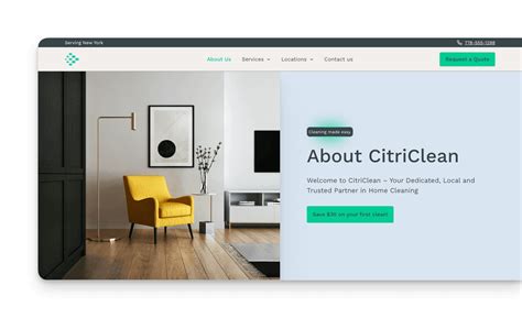 how to create a cleaning website