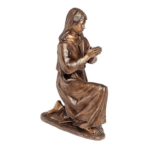 Statue Bronze Femme En Pri Re Cm Pour Ext Rieur Vente En Ligne Sur