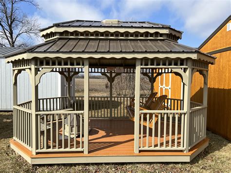 Double Roof Gazebo 10×16 – Homestead Barns