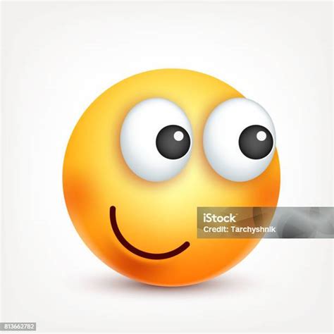 Smiley Emoticon Faccia Gialla Con Emozioni Espressione Facciale Emoji