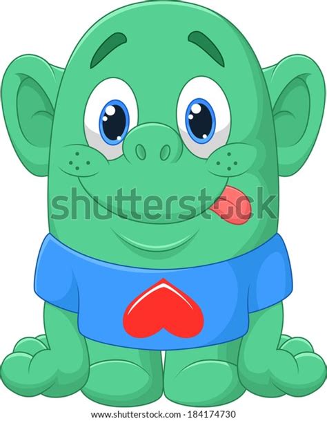 Ugly Cartoon Monster Stock Vector (Royalty Free) 184174730