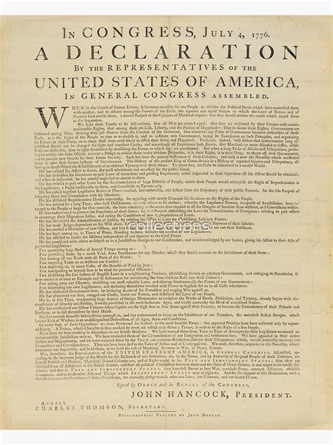 Printable Declaration Of Independence Text