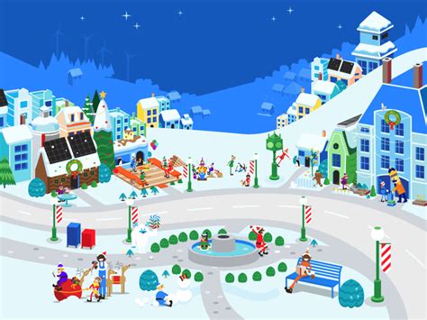 Google Santa Tracker Illustration - Free Sketch Resource | Sketch Elements