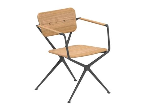 Exes Teak Garden Chair With Armrests By Royal Botania Design Kris Van