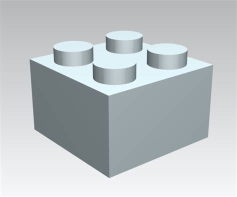 Lego 2x2 block - NX - 3D CAD model - GrabCAD