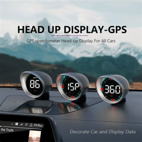 HUD GPS Digital Car Speedometer Head Up Display MPH KMH Compass