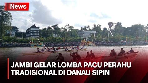 Semarak HUT Ke 78 RI Lomba Pacu Perahu Tradisional Di Wisata Danau