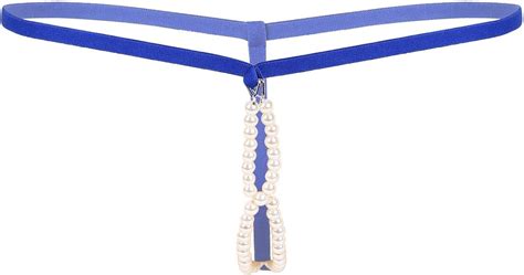 MSemis Männer G String Tanga mit Perlen O Ring Low Rise Bikini Briefs Ouvert String T Back