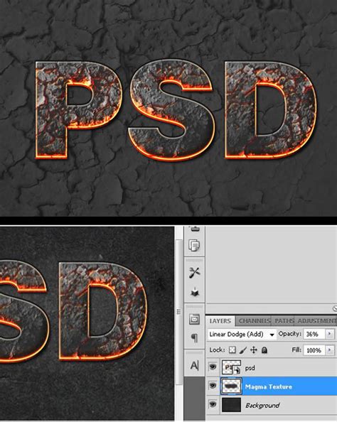 Criando efeito de texto quente Magma no Photoshop TutorialGrátis
