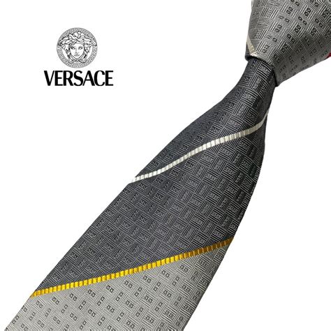 【やや傷や汚れあり】versace ネクタイ メドゥーサ柄 レジメンタル柄 ヴェルサーチ Used 中古 M457の落札情報詳細 ヤフオク