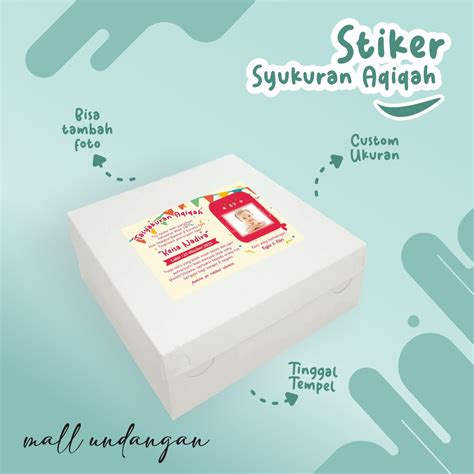 Jual Sticker Stiker Label Syukuran Kelahiran Aqiqah Custom Indonesia