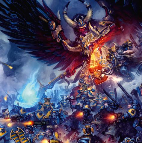 Magnus Daemon Primarch Vs Sw By Raffetin Warhammer K Artwork