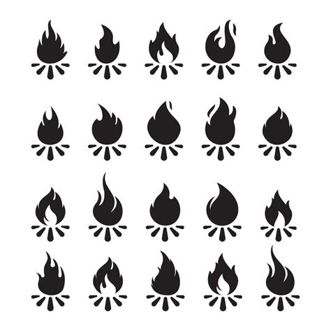 Set of Fire Vector template, firewood logo vector illustration 27794474 ...