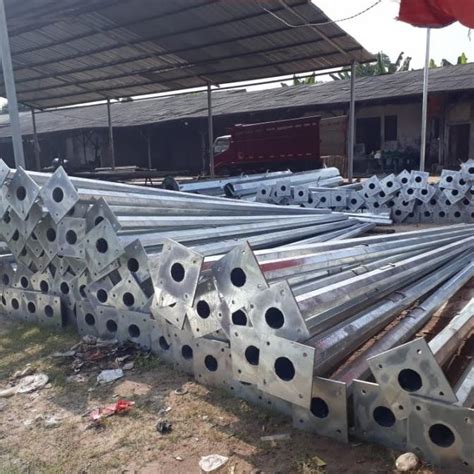 Jual Tiang PJU Oktagonal Hexagonal 5m 6m 7m 8m 9m 10m 12m 13m Custom