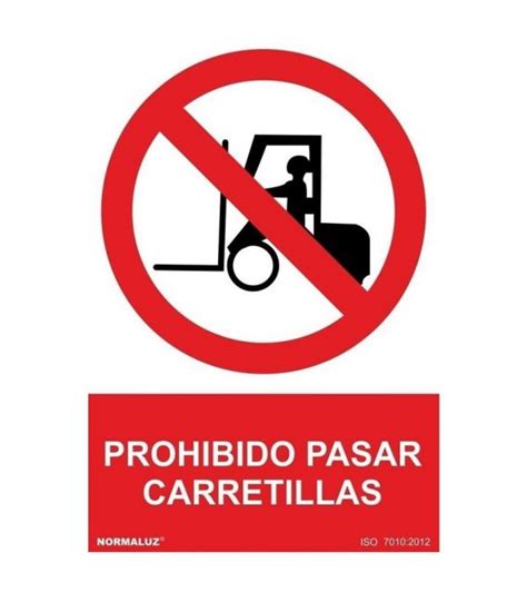 Señal prohibido pasar carretillas PVC 0 7mm NMZ SIA Suministros