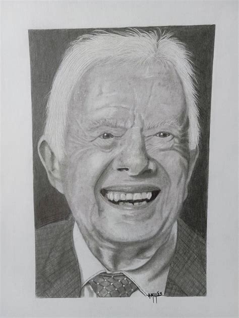 Jimmy Carter Drawing By Amie M Hanusosky Fine Art America