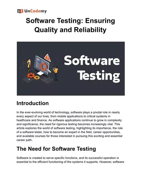 Ppt Software Testing Ensuring Quality And Reliability Powerpoint Presentation Id12711571