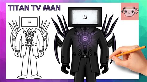 How To Draw Titan Tv Man Skibidi Toilet Easy Step By Step Drawing Tutorial Youtube