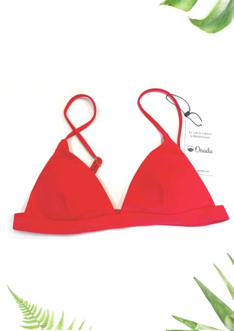 Vermeille Haut De Bikini Triangle Rouge Onada Bikini