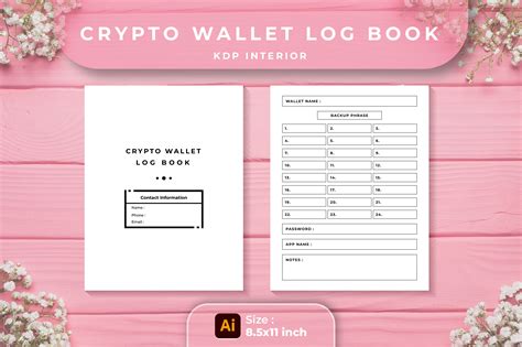 Crypto Wallet Logbook KDP Interior Graphic By Srempire Creative Fabrica