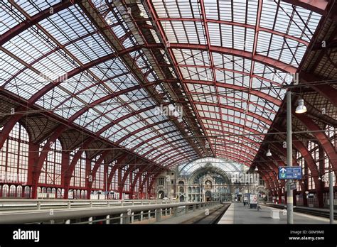 Antwerp railway station train Antwerp Belgium Stock Photo - Alamy