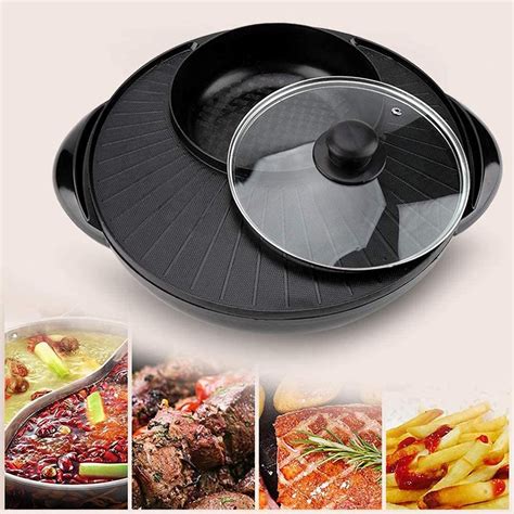 Buy In Electric Grill With Hot Pot And Non Stick Coating Electric