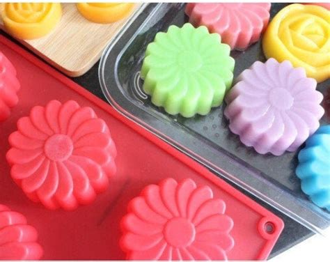 Cherry Blossom Silicone Soap Mold 6 Cavities Flower Soap Mold Silicone