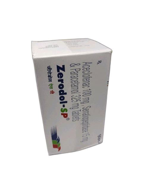 Aceclofenac Serratiopeptidase Paracetamol Zerodol Sp Tablets Strength