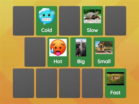 Opposites Memory Game Combine Os Pares
