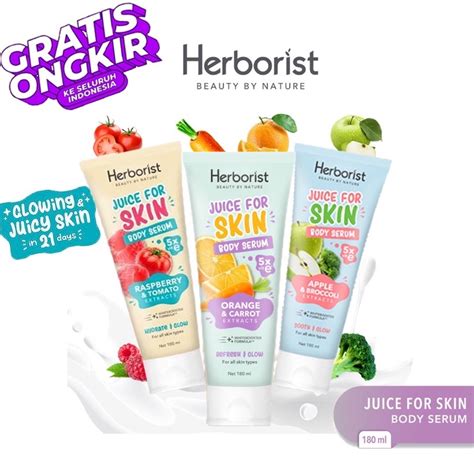 Jual Herborist Juice For Skin Body Serum 180ml Shopee Indonesia