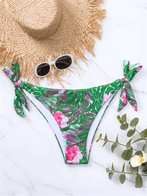 Tropical Tie Side Bikini Panty Shein Usa